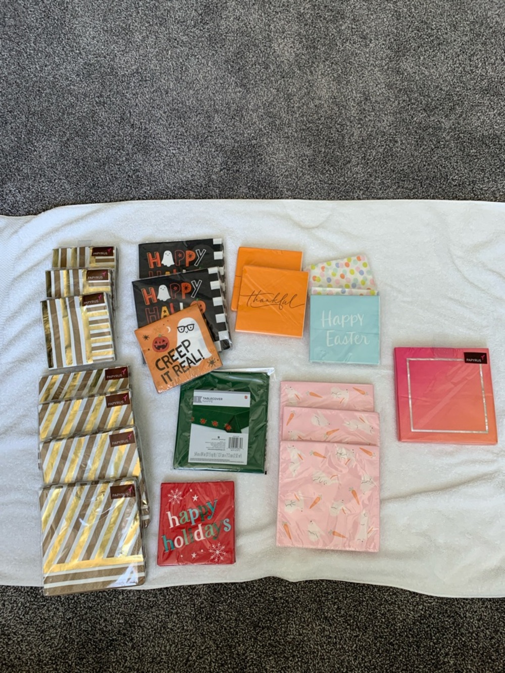 Assorted party napkins